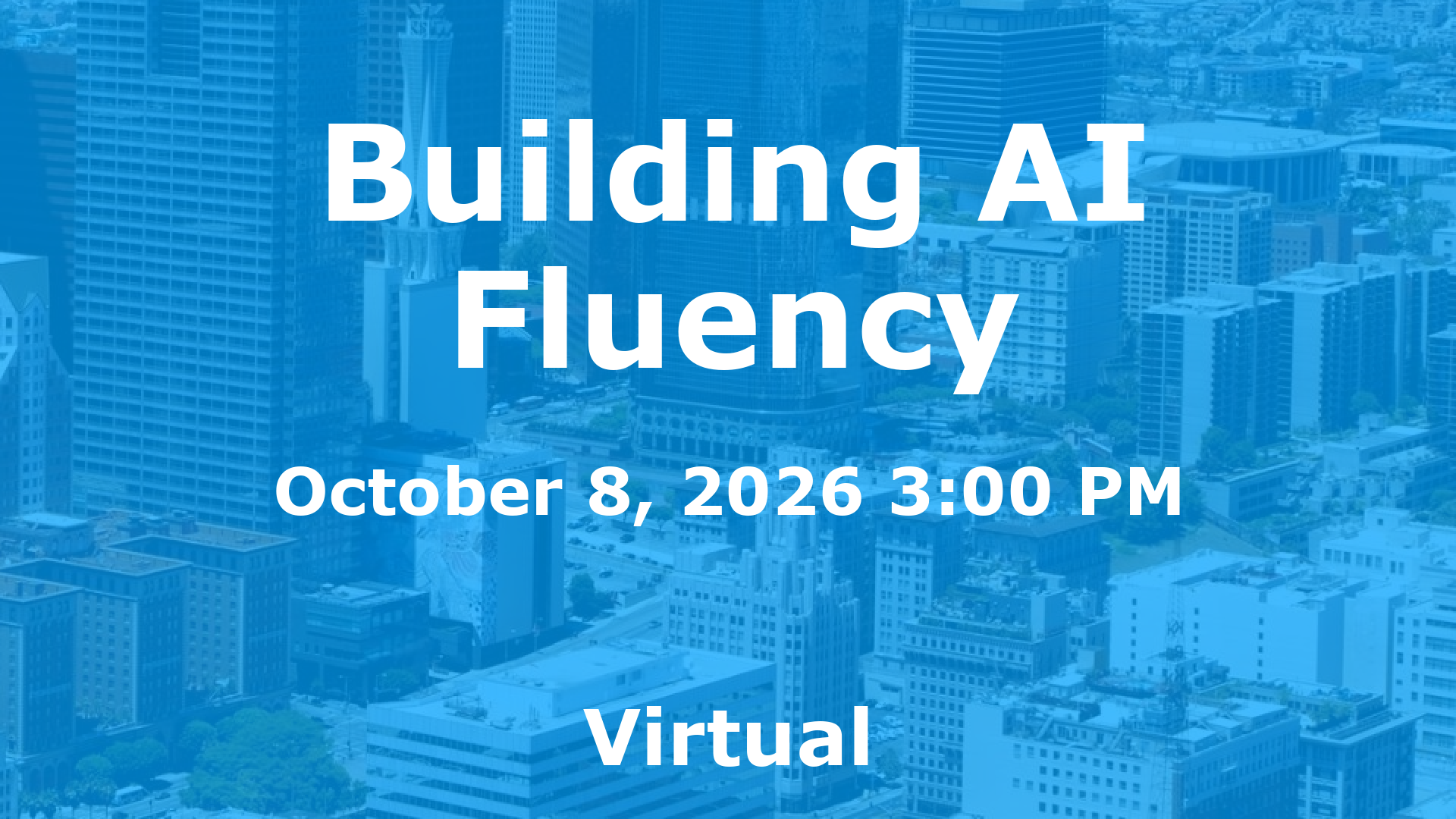 Building AI Fluency event image